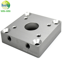 Customized Fabrication CNC Machining Aluminum Cooling Block With Clear Anodizing